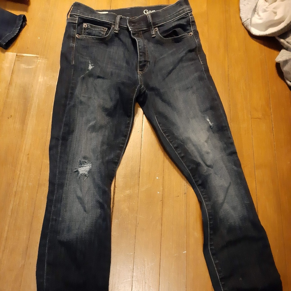 Black Gap Distressed Jeans